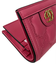 Load image into Gallery viewer, Gucci GG small wallet in fuchsia matelasse leather