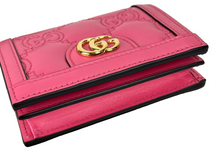 Load image into Gallery viewer, Gucci GG small wallet in fuchsia matelasse leather