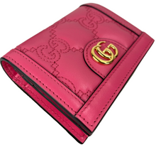 Load image into Gallery viewer, Gucci GG small wallet in fuchsia matelasse leather