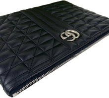 Load image into Gallery viewer, Gucci GG marmont quilted pouch black / silver