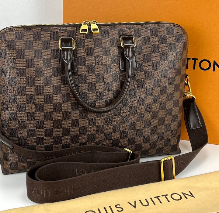 Louis Vuitton porte documents jour in damier ebene canvas