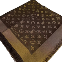 Load image into Gallery viewer, Louis Vuitton monogram shine shawl brown/gold