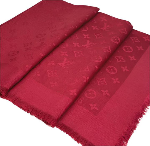 Louis Vuitton monogram shawl red