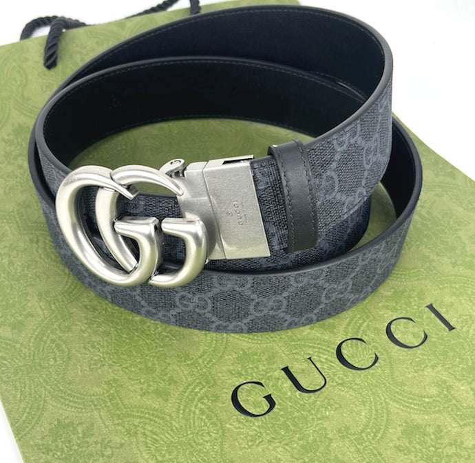 Gucci GG marmont unisex reversible belt supreme canvas