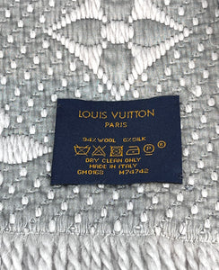 Louis Vuitton logomania scarf in pearl