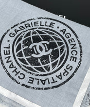 Load image into Gallery viewer, Chanel grey silk cashmere scarf 70cm