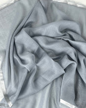 Load image into Gallery viewer, Chanel grey silk cashmere scarf 70cm