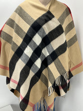 Load image into Gallery viewer, Burberry mega check cape in wool and cashmere