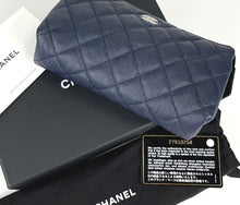 Load image into Gallery viewer, CHANEL CC navy caviar small pouch