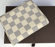 Load image into Gallery viewer, Louis Vuitton Joey wallet in damier azur