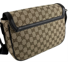 Load image into Gallery viewer, Gucci GG canvas small flap crossbody bag