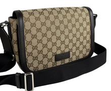 Load image into Gallery viewer, Gucci GG canvas small flap crossbody bag