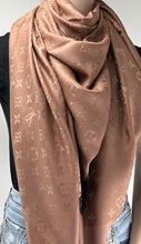 Load image into Gallery viewer, Louis Vuitton monogram shawl in cappucino/ bronze