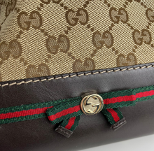 Load image into Gallery viewer, Gucci Mayfair web stripe tote with strap