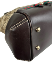 Load image into Gallery viewer, Gucci Mayfair web stripe tote with strap