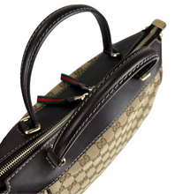 Load image into Gallery viewer, Gucci Mayfair web stripe tote with strap