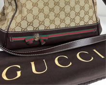 Load image into Gallery viewer, Gucci Mayfair web stripe tote with strap