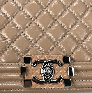 Chanel  Old Boy Medium patent aged calfskin