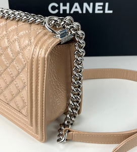 Chanel  Old Boy Medium patent aged calfskin