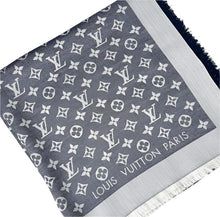 Load image into Gallery viewer, Louis Vuitton denim shawl blue monogram