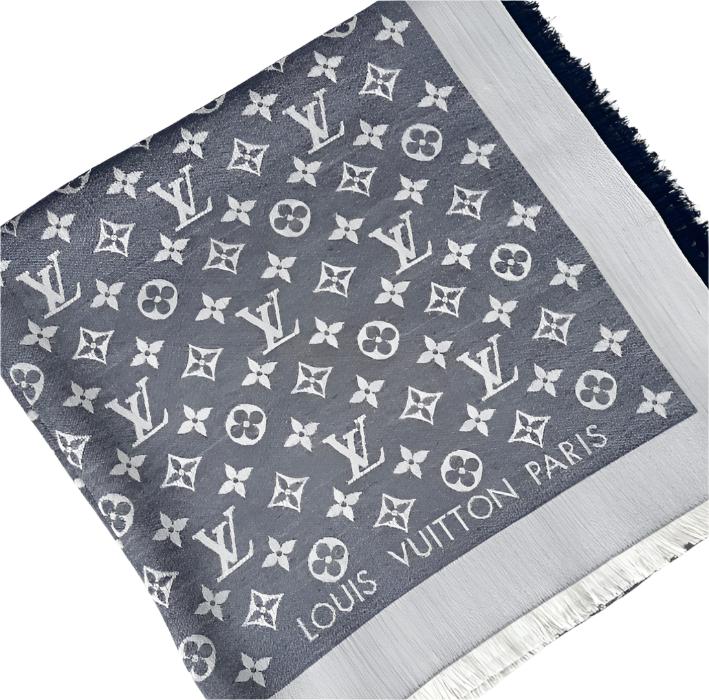 Louis Vuitton denim shawl blue monogram