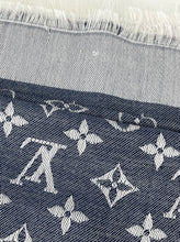 Load image into Gallery viewer, Louis Vuitton denim shawl blue monogram