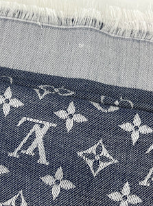 Louis Vuitton denim shawl blue monogram