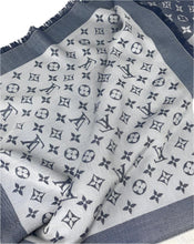 Load image into Gallery viewer, Louis Vuitton denim shawl blue monogram