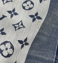 Load image into Gallery viewer, Louis Vuitton denim shawl blue monogram