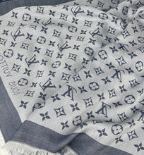 Load image into Gallery viewer, Louis Vuitton denim shawl blue monogram