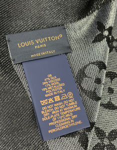 Louis Vuitton monogram shine shawl black/silver