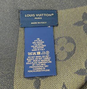 Louis Vuitton monogram shine shawl brown/gold