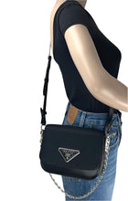 Load image into Gallery viewer, Prada pattina nylon logo plaque multi cross body bag