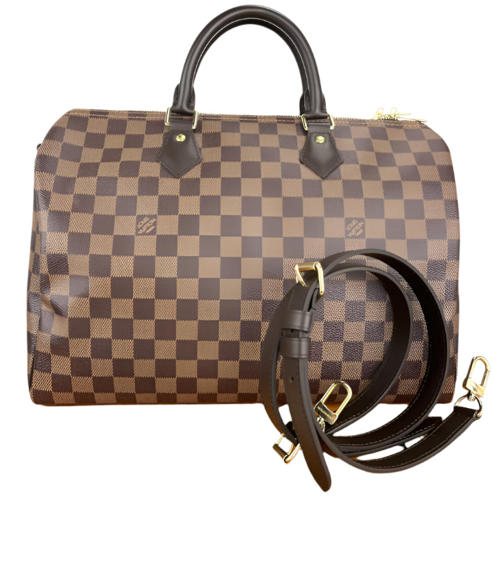 Louis Vuitton Speedy 35 bandouliere in damier – Lady Clara's