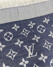 Load image into Gallery viewer, Louis Vuitton denim shawl blue monogram