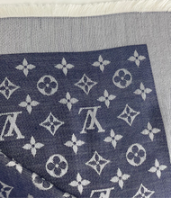 Load image into Gallery viewer, Louis Vuitton denim shawl blue monogram