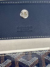 Load image into Gallery viewer, Goyard small pouch in navy blue canvas