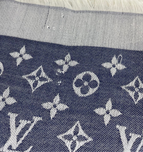 Load image into Gallery viewer, Louis Vuitton denim shawl blue monogram