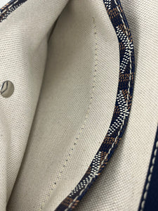 Goyard small pouch in navy blue canvas