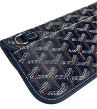 Load image into Gallery viewer, Goyard small pouch in navy blue canvas