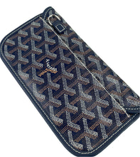 Load image into Gallery viewer, Goyard small pouch in navy blue canvas