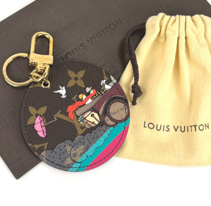 Louis Vuitton Illustre travel christmas animation charm /Key Ring