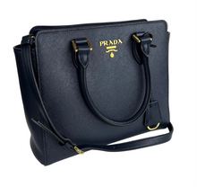Load image into Gallery viewer, Prada saffiano and calfskin tote with strap