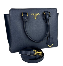 Load image into Gallery viewer, Prada saffiano and calfskin tote with strap