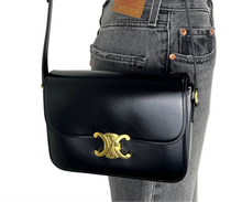Load image into Gallery viewer, Celine Triomphe Classique Black in Shiny Calfskin