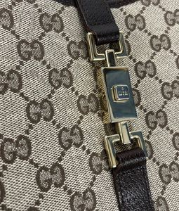 Gucci Vintage Jackie 2000 ebony GG  shoulder bag