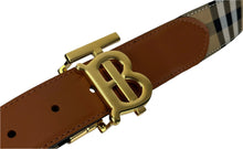 Load image into Gallery viewer, Burberry Check TB belt size 100 reversible