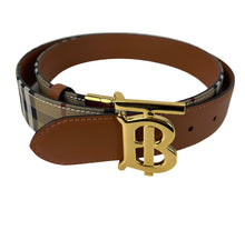 Load image into Gallery viewer, Burberry Check TB belt size 100 reversible