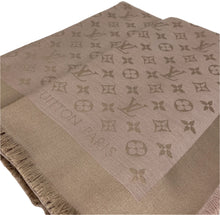 Load image into Gallery viewer, Louis Vuitton monogram denim shawl beige rose