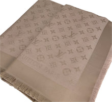 Load image into Gallery viewer, Louis Vuitton monogram denim shawl beige rose